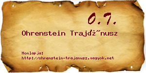 Ohrenstein Trajánusz névjegykártya